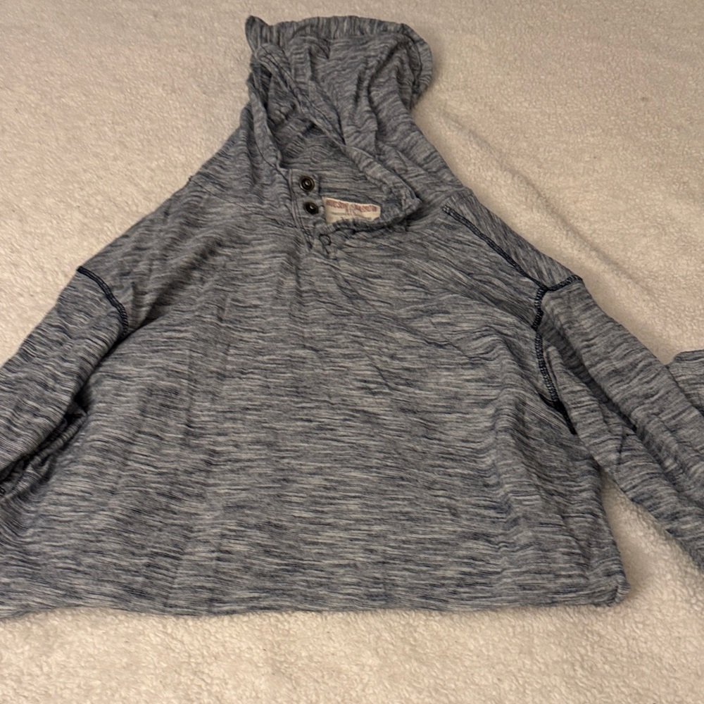 Men's Blue Hooded Sweatshirt